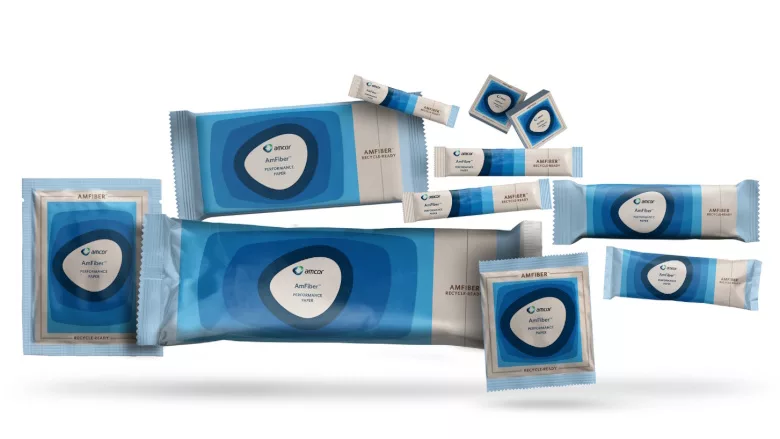 Amcor's AmFiber paper-based packaging