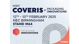 Image announcing Coveris's participation in the Packaging Innovations trade show
