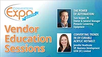 Jennifer Heathcote and Tom Klepper will conduct Vendor Education Sessions at Converters Expo South