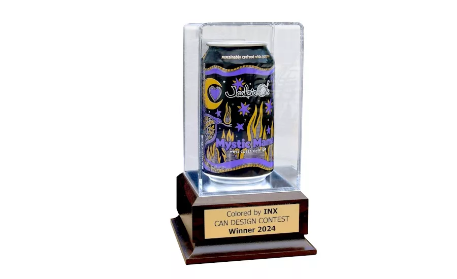 The winner of the Colored by INX Can Design Contest receives an engraved trophy like the one pictured here.