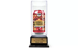 Dunkels & Dragons can in Colored by Inx trophy case