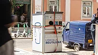 A TOMRA collection machine for reusable cups in Lisbon.
