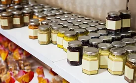 Image of jarred products on retail shelves