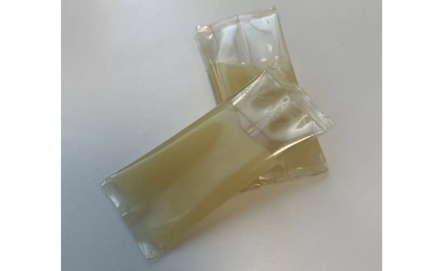 Image of plastic-free, biodegradable sample sachets.