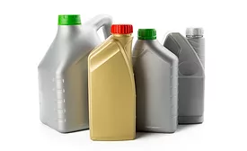 Image of plastic bottles used to hold automobile oils