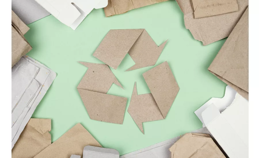 Image depicting the recycling of packages