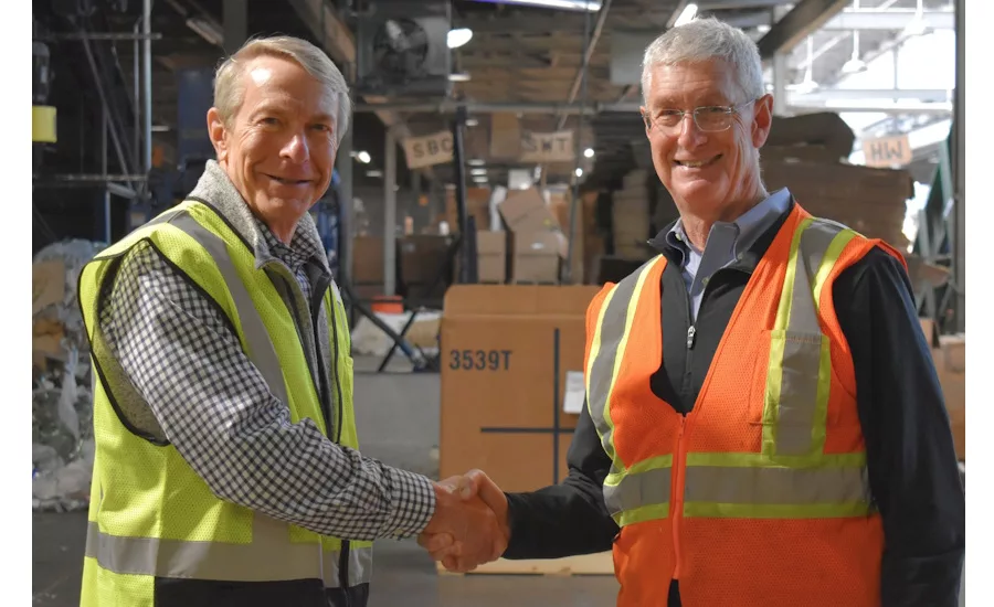 Gene Smith, President of FV Recycling, and Don Gaines, CEO of Mid America Paper Recycling.