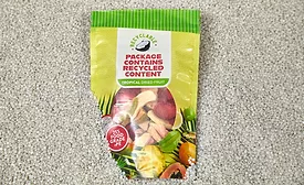 Image of flexible packaging made from recycled resins.