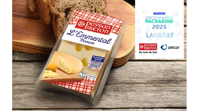 Laïta’s Paysan Breton Emmental cheese in packaging produced by Amcor.