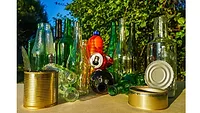 Image of cans and bottles eligible for recycling