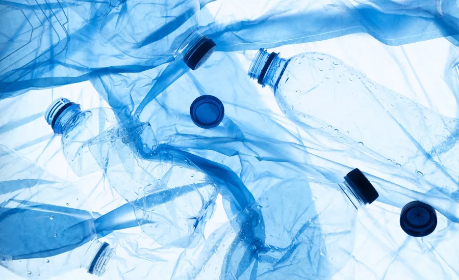 Arrangement of trashed plastic objects