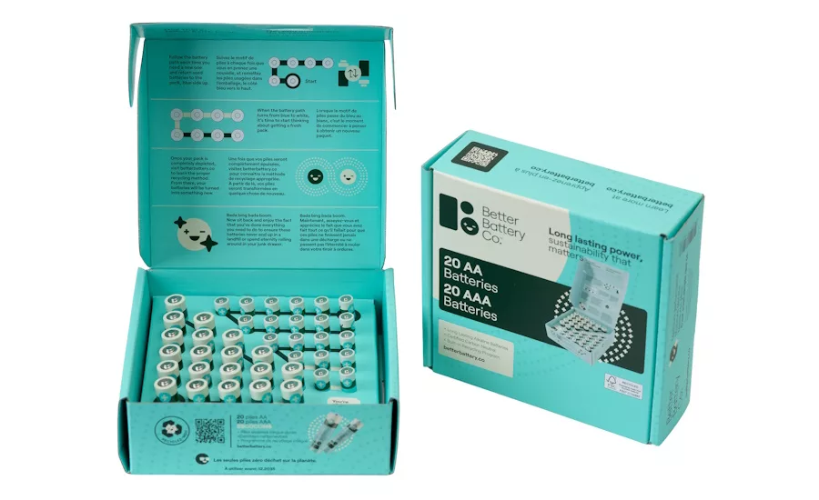 Image of Better Battery Co.'s plastic-free packaging