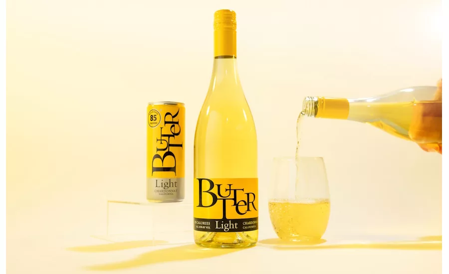 Image showing ButterLight Chardonnay in both bottle and can formats.