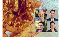 Image of compass and map along with headshots of Dan Felton, Adam S. Peer, Gregory Melkonian, and Rebecca Mick. 