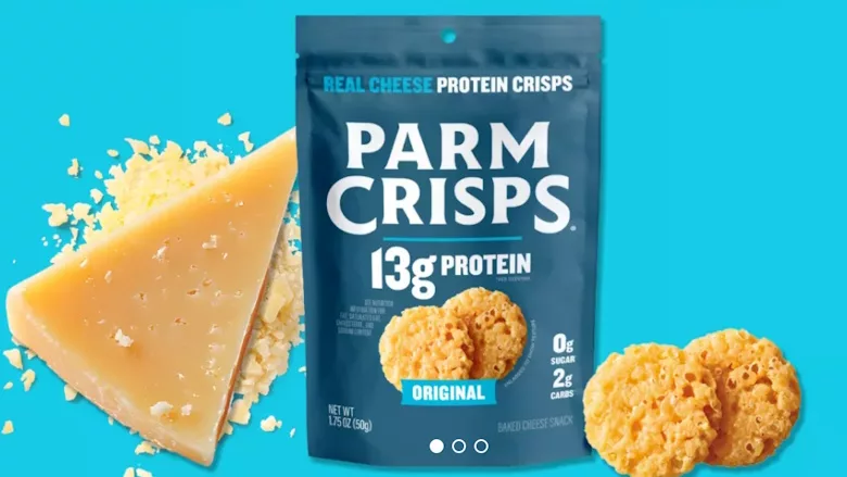 Image of ParmCrisps' new packaging.