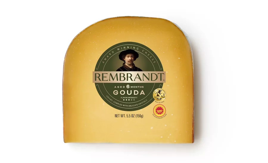 image of new Rembrandt packaging for FrieslandCampina's 6-month Gouda