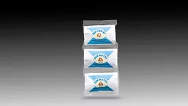 Image of Paw Pantry pre-portioned dog food meals in high-barrier metallized flexible packaging.