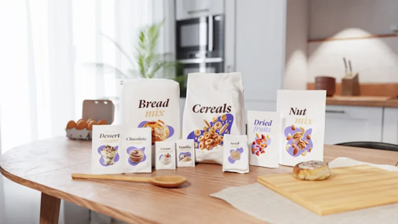 Image of paper packaging formats for bakery