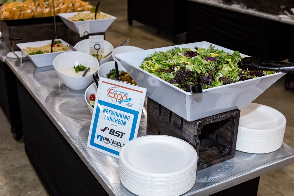 The Luncheon spread at Converters Expo South