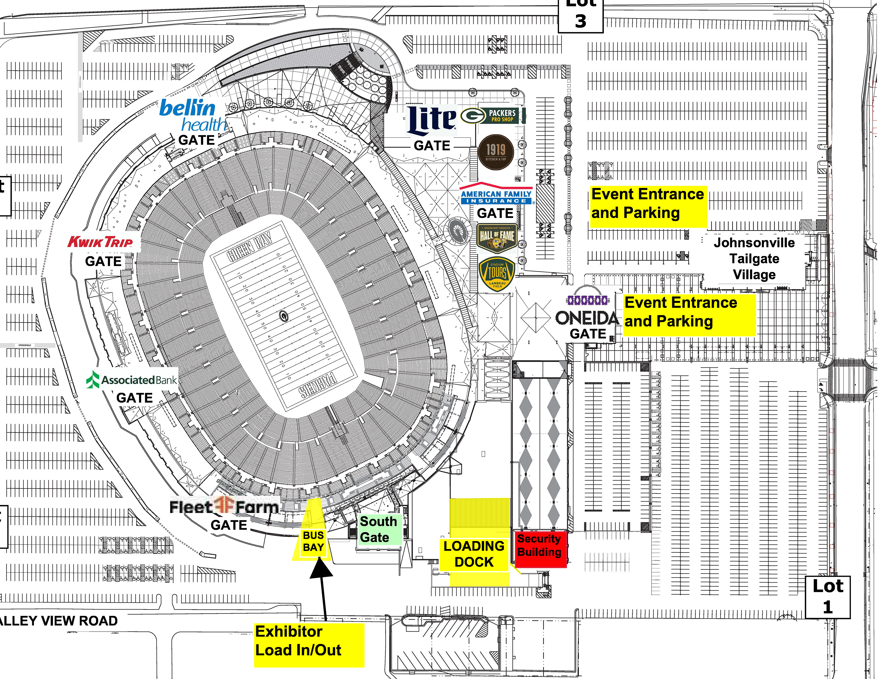 lambeau field parking pass for sale