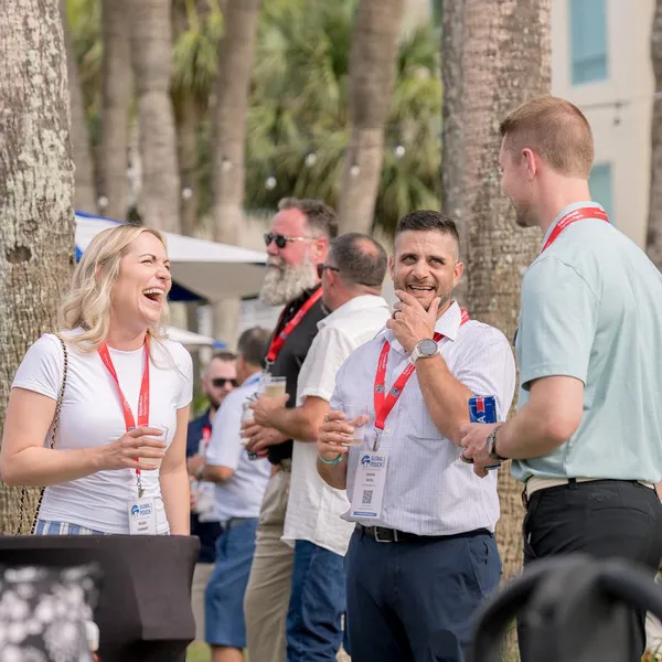 Attendees mingling at the Global Pouch Forum welcome reception