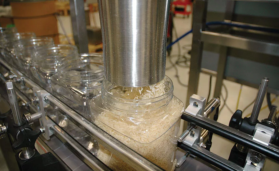 Free flow and non-free flow products each require a different tooling set up for filling