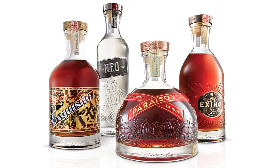 Facundo uses a simple package design with clear communication for its line of spirits
