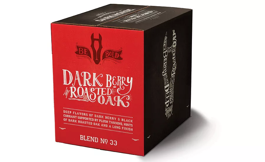 Dark Horse Red Blend corrugated packaging