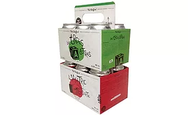 Paperworks Industries beer carton featuring a retractable handle