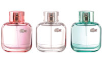 LaCoste's alligator is back on the perfume bottles of three new scents