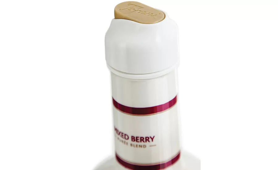 Berlin's cap for Torani allows for maximum efficiency in beverage services
