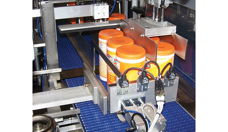 Intermittent machines have an automated collation system for various pack patterns