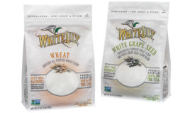 White Lily specialty flours are sold in a reclosable box pouch