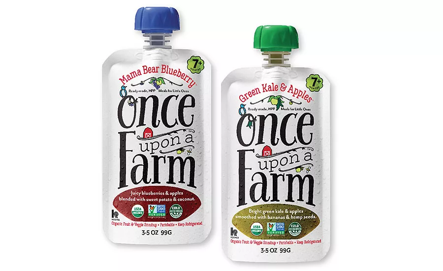 Once Upon a Farm high-pressure processed (HPP) organic baby food