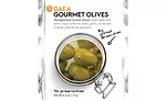 GAEA Gourmet Olives in a resealable liquid-free packaging