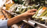 Customer checking a product label