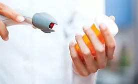 2D barcode on prescription drug container