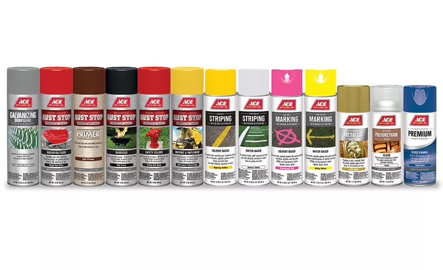 ACE Hardware’s spray paint can line
