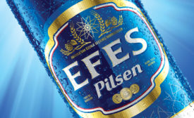 EFES bottle label closeup