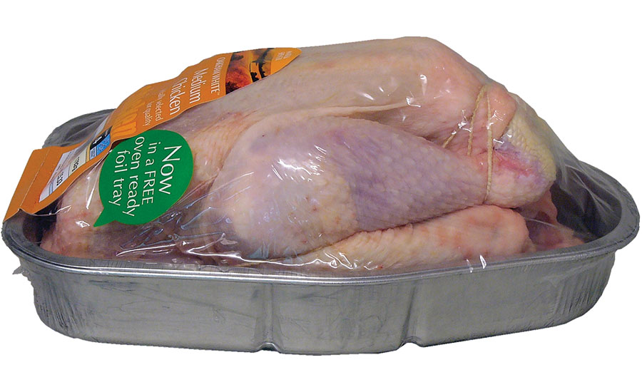 Advanta’s new poultry vacuum pack smoothwall tray with peel-away skin pack film