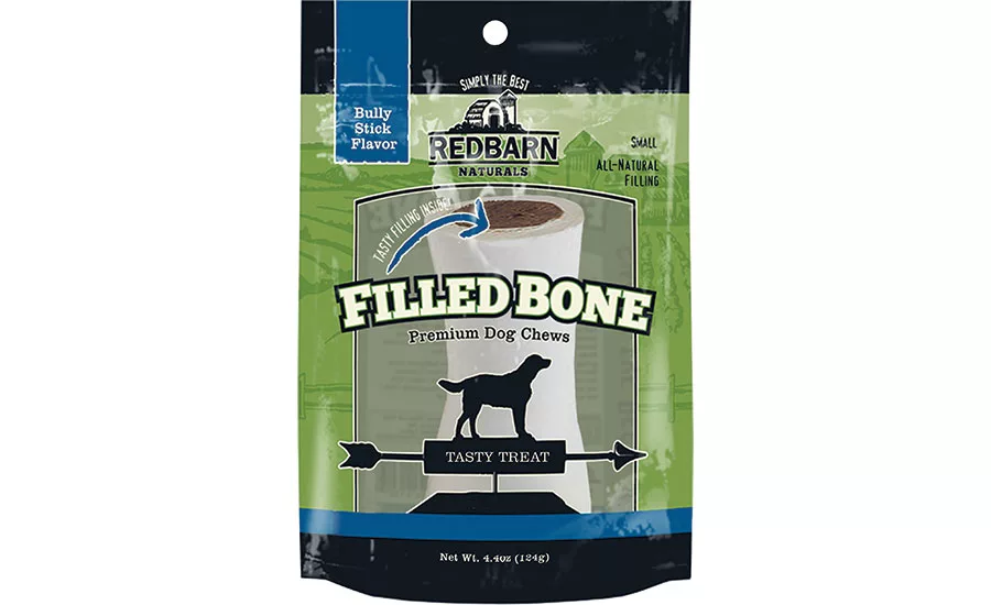 Redbarn’s Filled Bones come in resealable pouches
