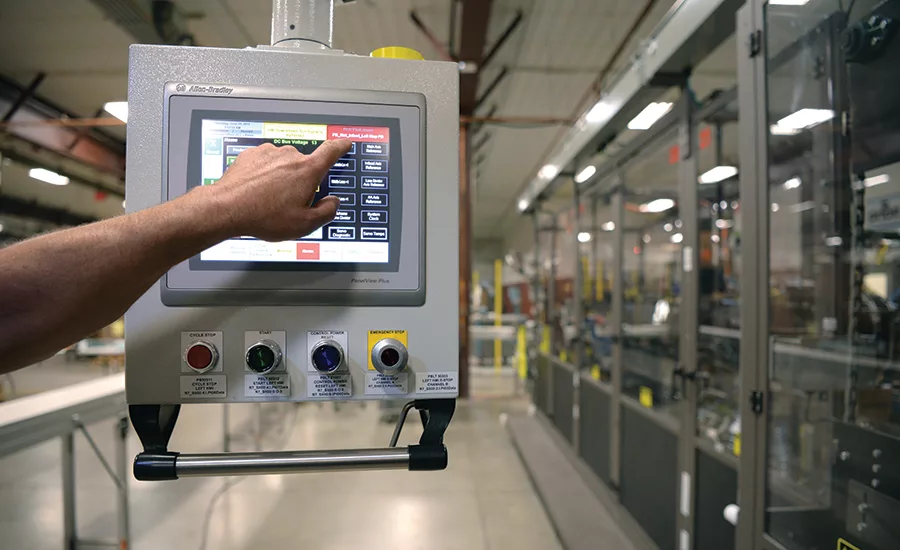 HMI allows for simple changeover tracking