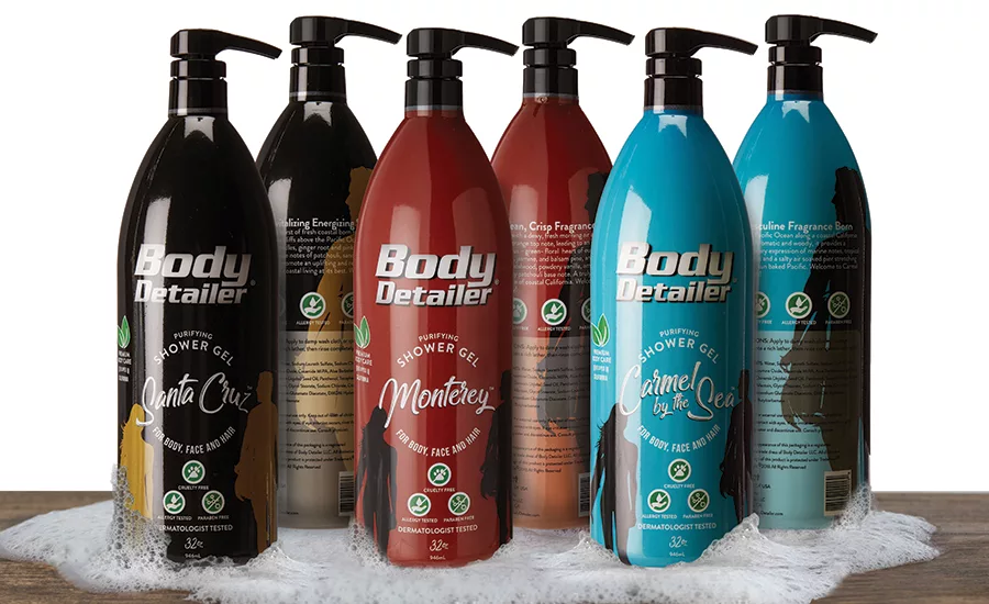 HDPE bottle and shrink sleeve with 360 degree design