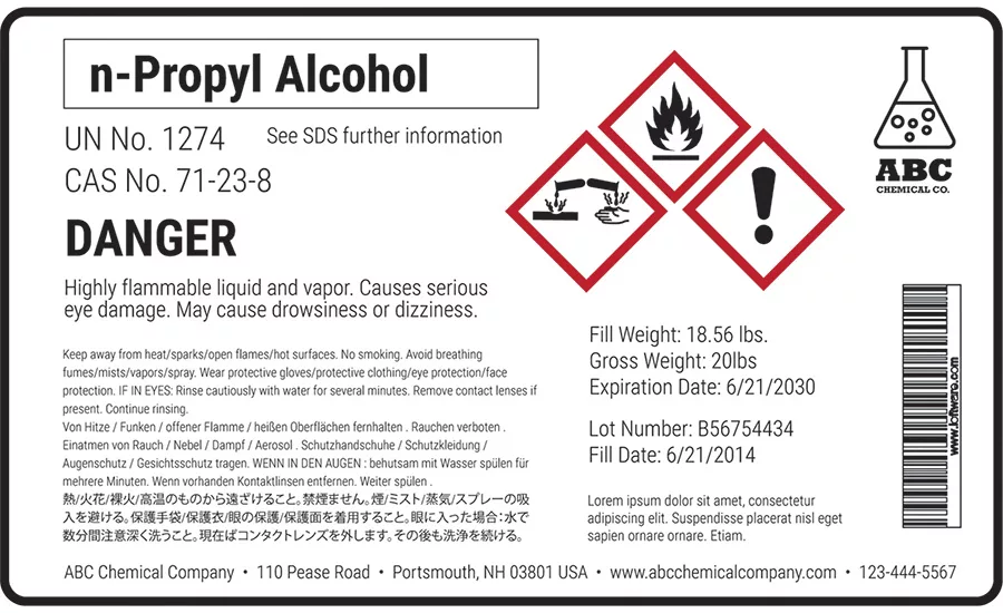 chemical label