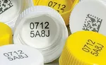 Fiber laser printing on bottle cap