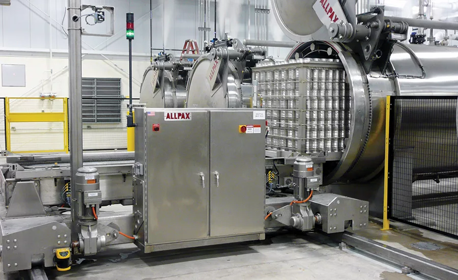 batch retort system with automated shuffler