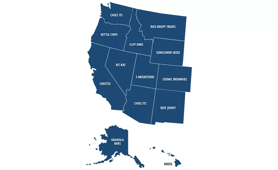 Snacking By State- West