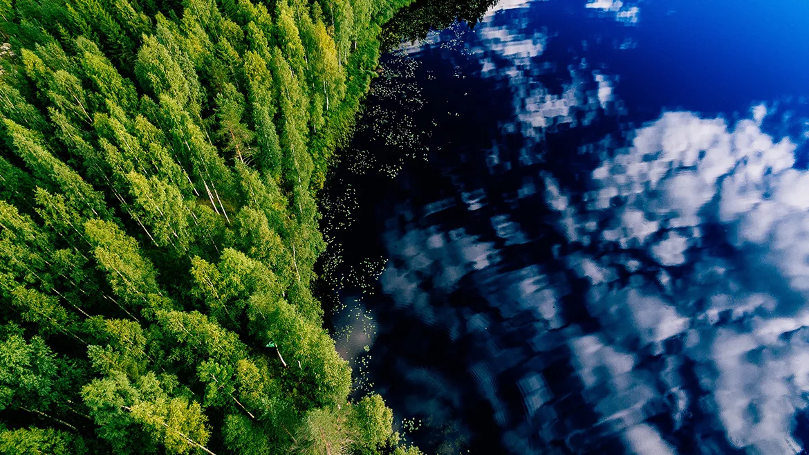 Aerial view of Finland