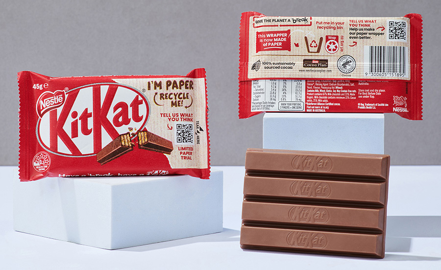 Recyclable Paper Packaging for KitKat Bars