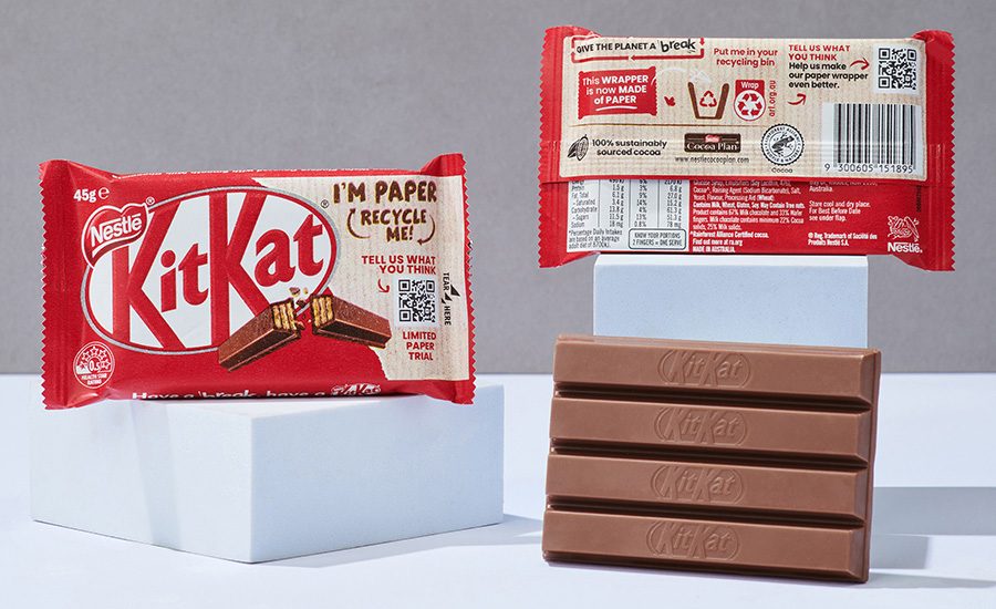Nestlé Debuts Recyclable Paper Packaging for KitKat Bars Packaging
